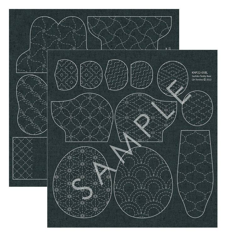 Little Sashiko Teddy Bear Sampler