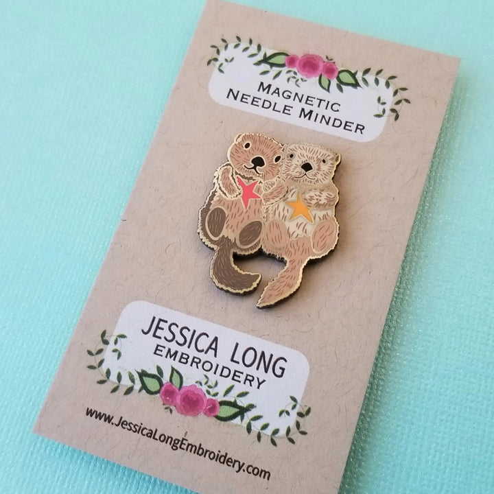 Sea Otters Enamel Needle Minder