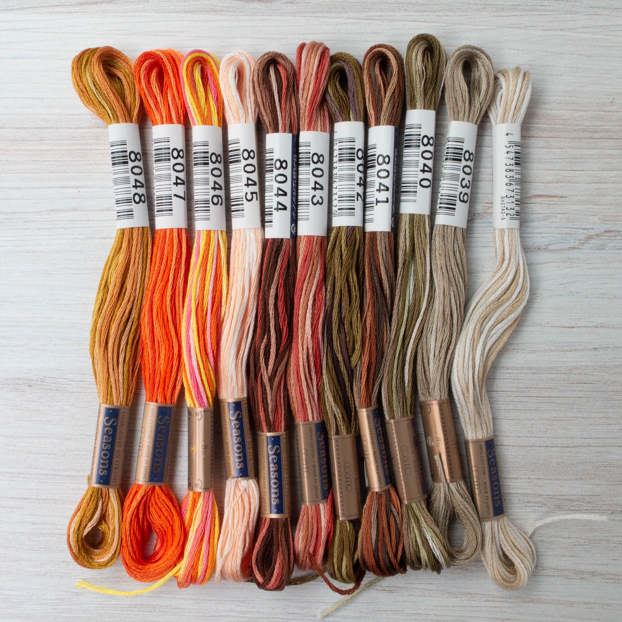 Cosmo Seasons Variegated Embroidery Floss (8038 - 8048) – Snuggly