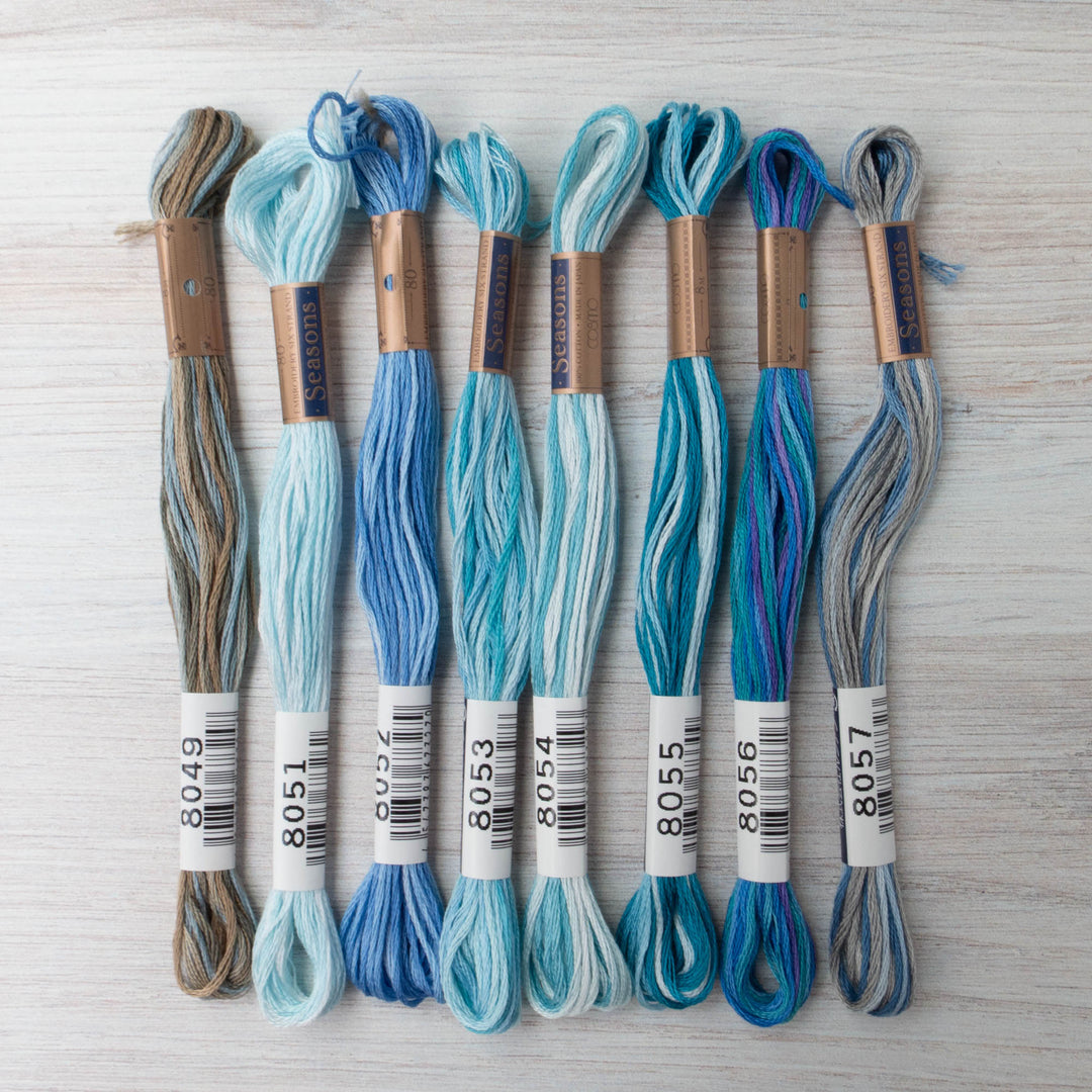 Anchor Cotton embroidery thread Variegated Double tone skiens floss 12  colors