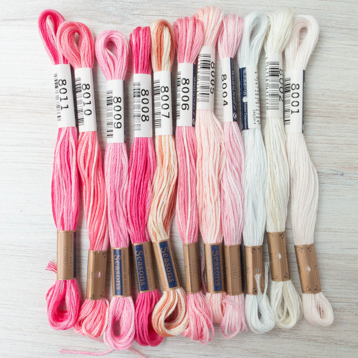 Cosmo Seasons Variegated Embroidery Floss (8001 - 8011)