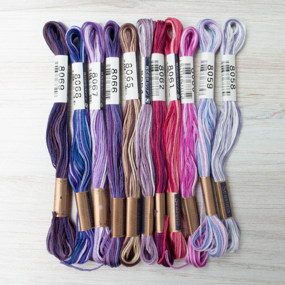 Cosmo Seasons Variegated Embroidery Floss (8058 - 8069)