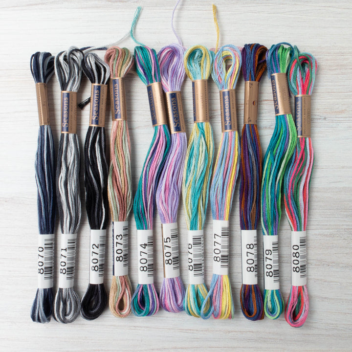 Cosmo Seasons Variegated Embroidery Floss (8070 - 8080)