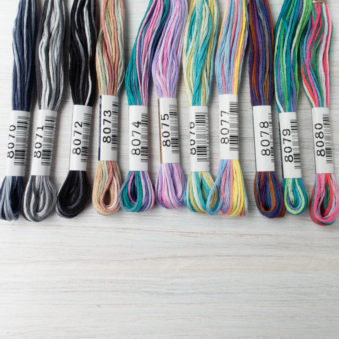 Cosmo Seasons Variegated Embroidery Floss (8070 - 8080)