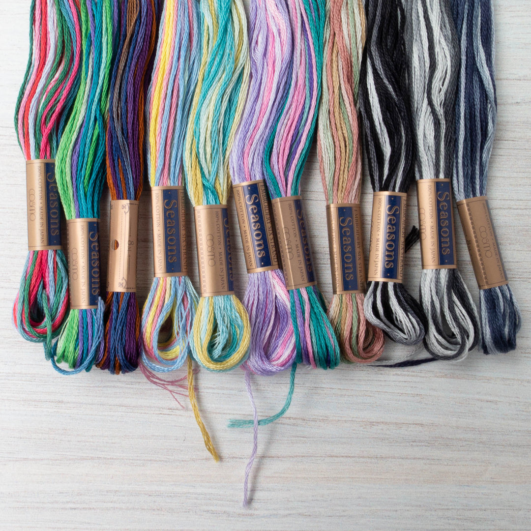 Cosmo Seasons Variegated Embroidery Floss (8070 - 8080)