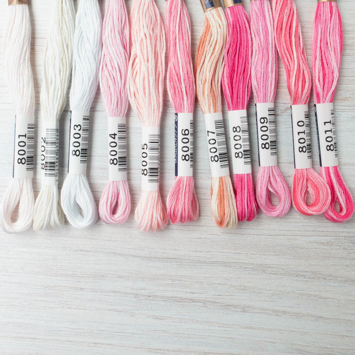 Cosmo Seasons Variegated Embroidery Floss (8001 - 8011)