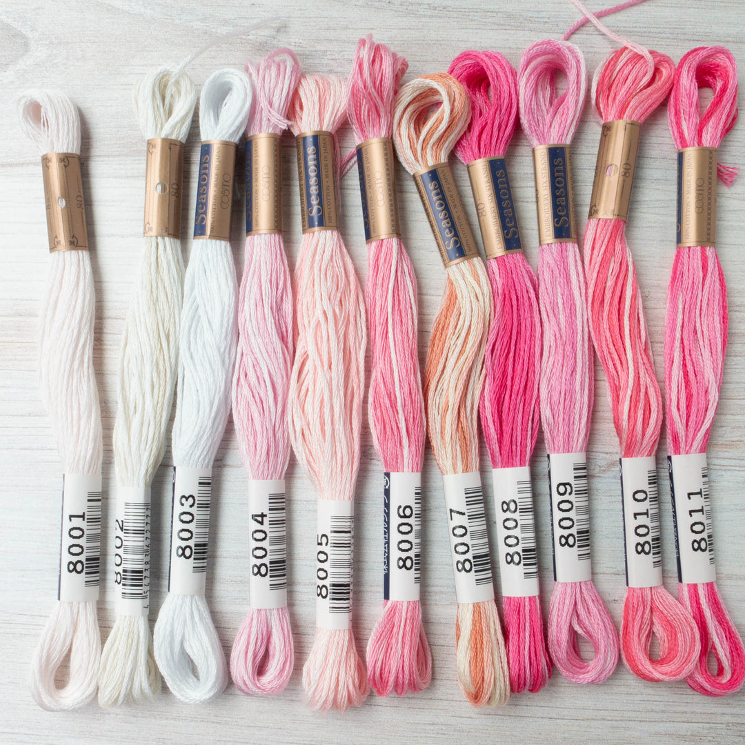 Cosmo Seasons Variegated Embroidery Floss (8001 - 8011)