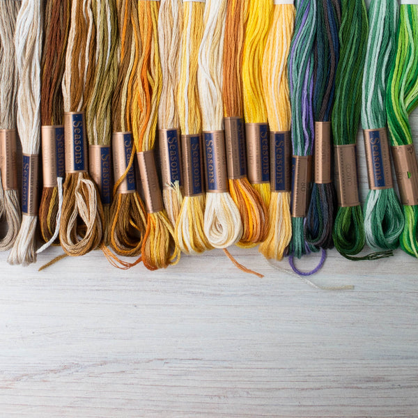 Cosmo Seasons Variegated Embroidery Floss Set - 8000s Green