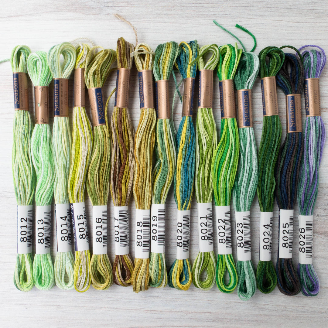 Cosmo Seasons Variegated Embroidery Floss #8017 Seasons