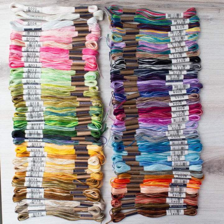 Complete Collection Cosmo Seasons Variegated Embroidery Floss Set - 8000 Series