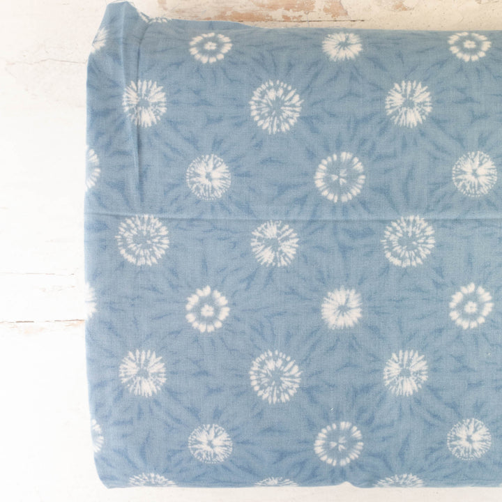 Shibori Blues Cotton Fabric - Large Dots