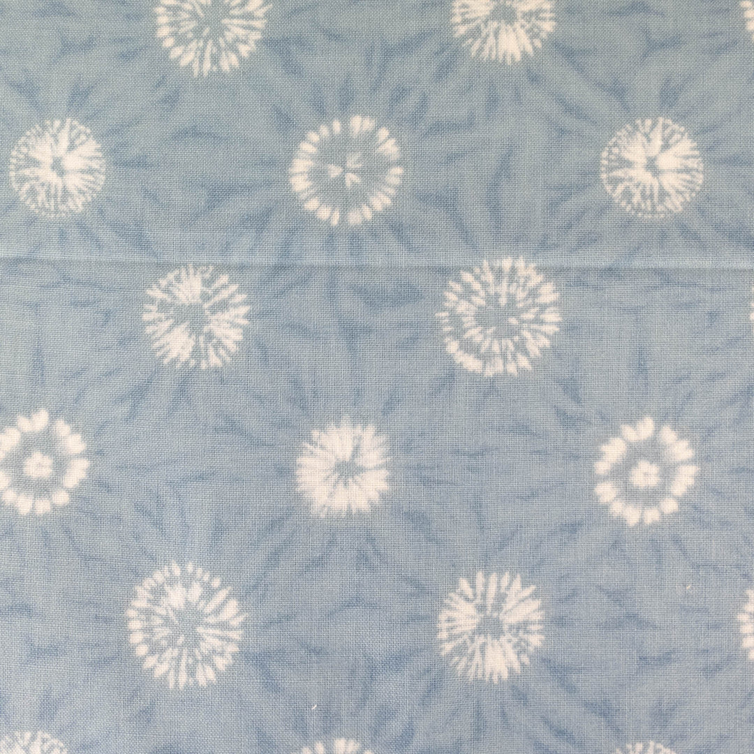Shibori Blues Cotton Fabric - Large Dots (SB57D52)