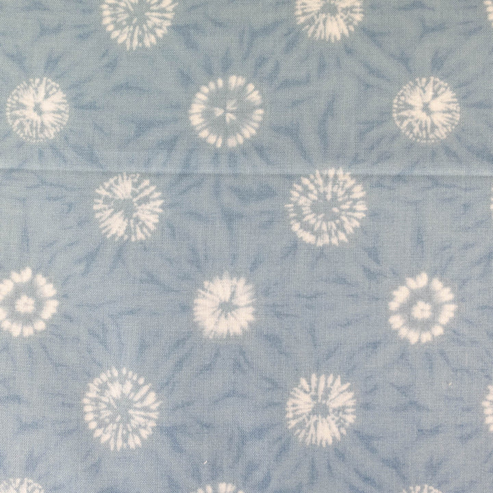 Shibori Blues Cotton Fabric - Large Dots