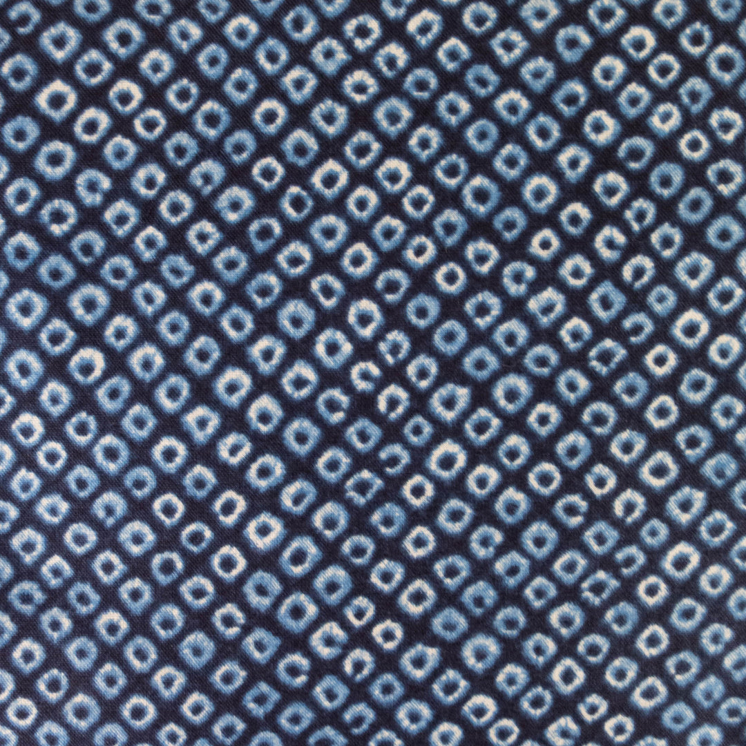 Shibori Blues Cotton Fabric - Small Dots