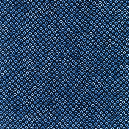 Shibori Blues Cotton Fabric - Small Dots