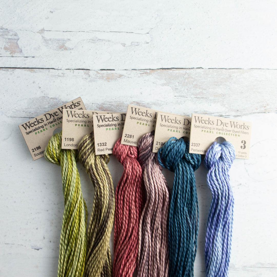 Perle Cotton Thread Set - Weeks Dye Works Size 3 Dusty Spring