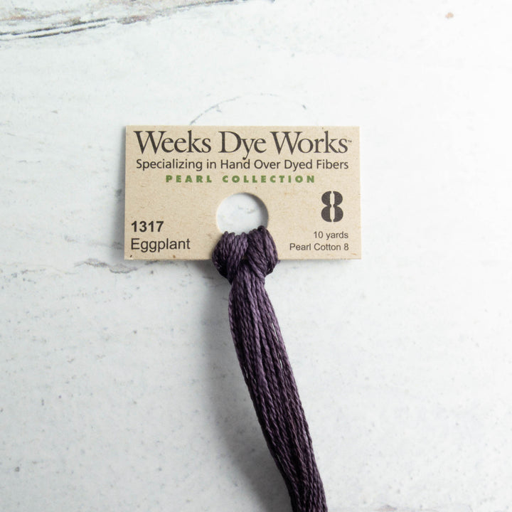 Weeks Dye Works Size 8 Perle Cotton - Eggplant (1317)