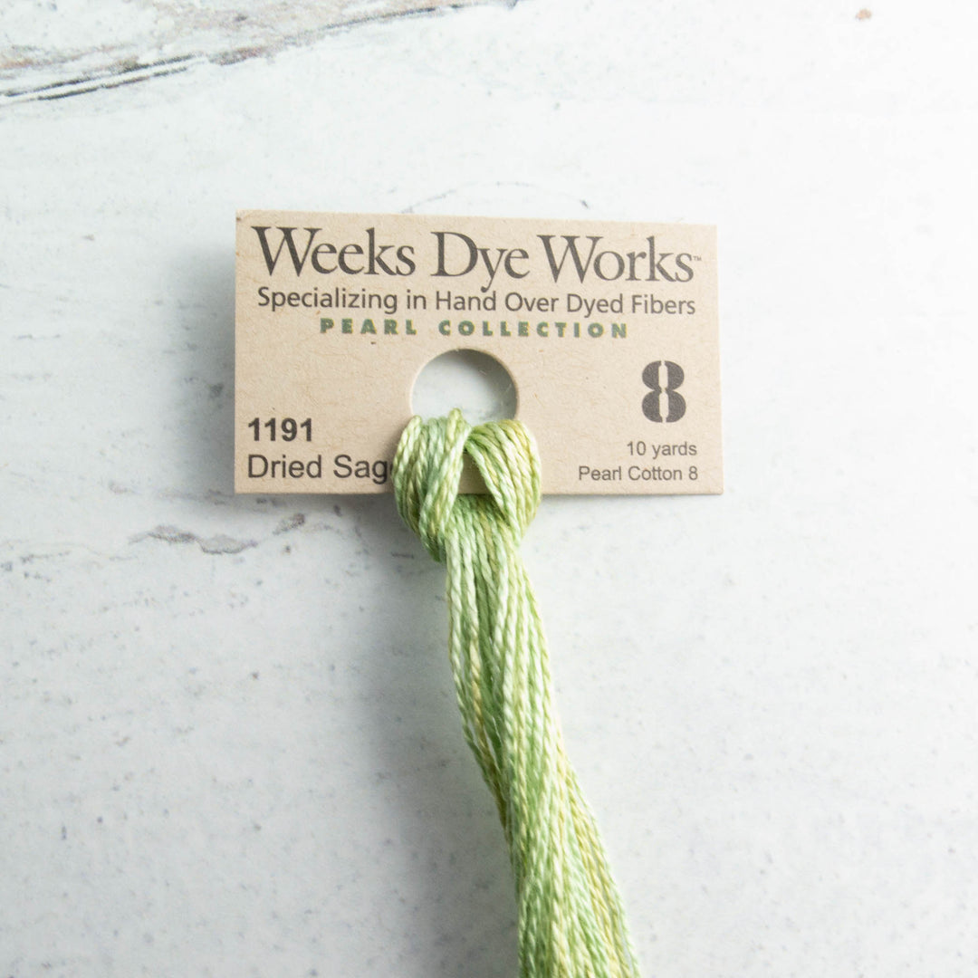 Weeks Dye Works Size 8 Perle Cotton - Dried Sage (1191)