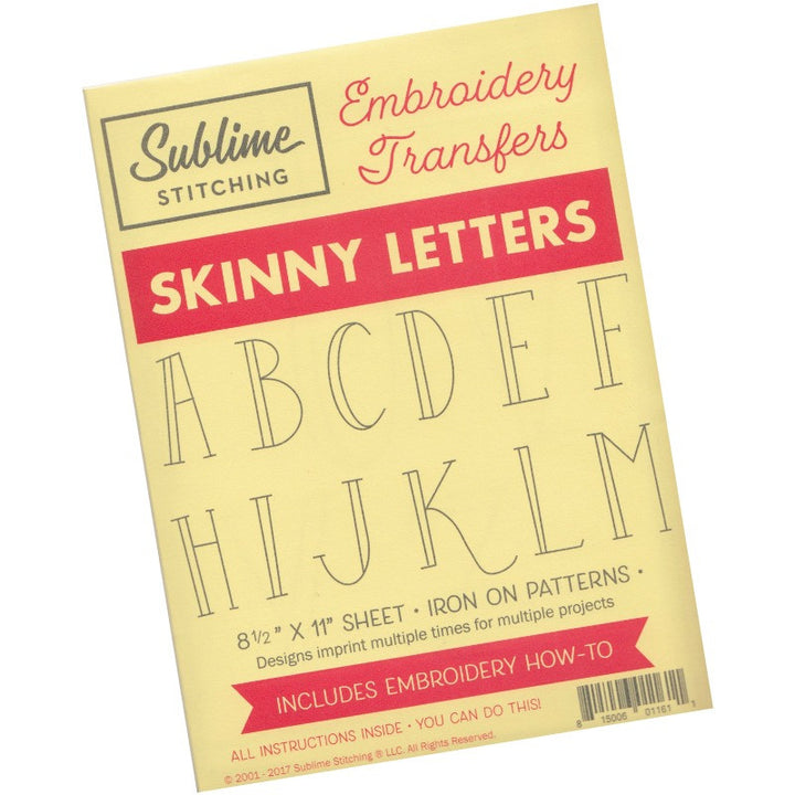Skinny Letters Alphabet Embroidery Design | Sublime Stitching Patterns - Snuggly Monkey
