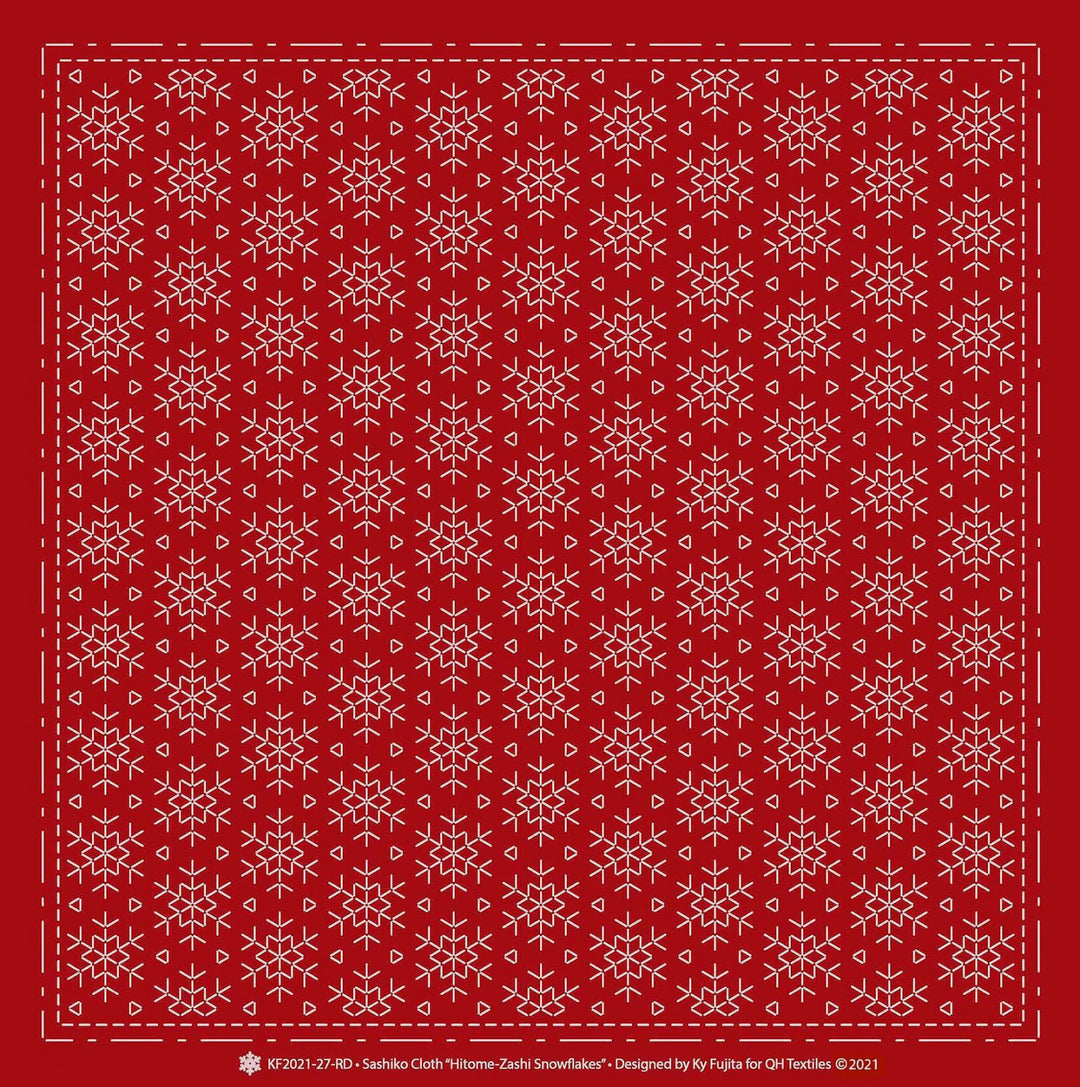 Holiday Sashiko Embroidery Sampler - Snowflakes