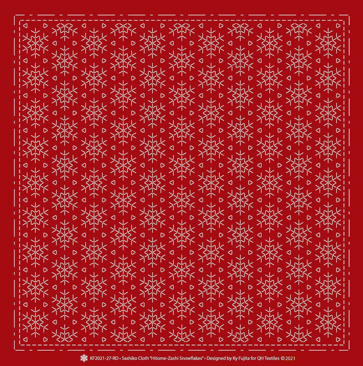 Holiday Sashiko Embroidery Sampler - Snowflakes