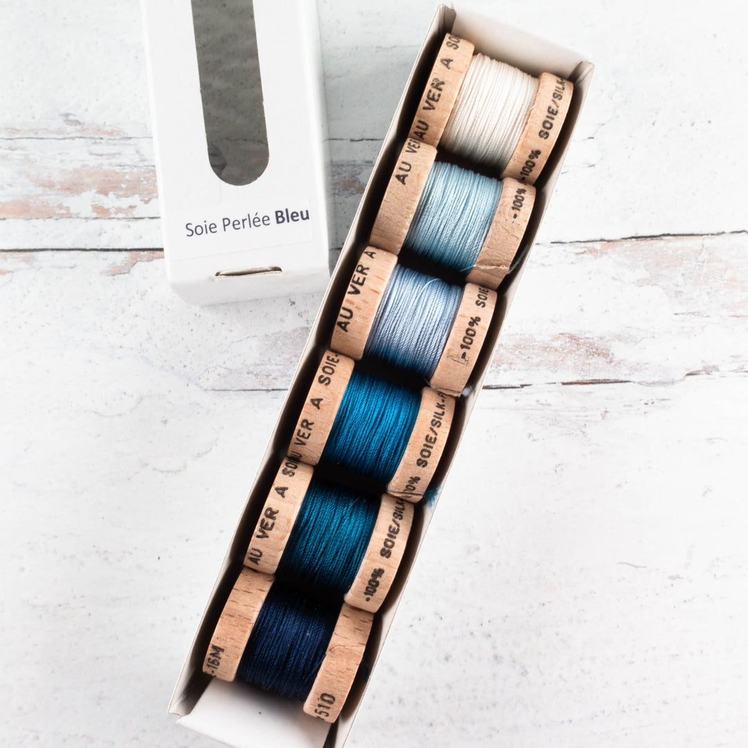 Soie Perlée Silk Perle Thread Set - Blues