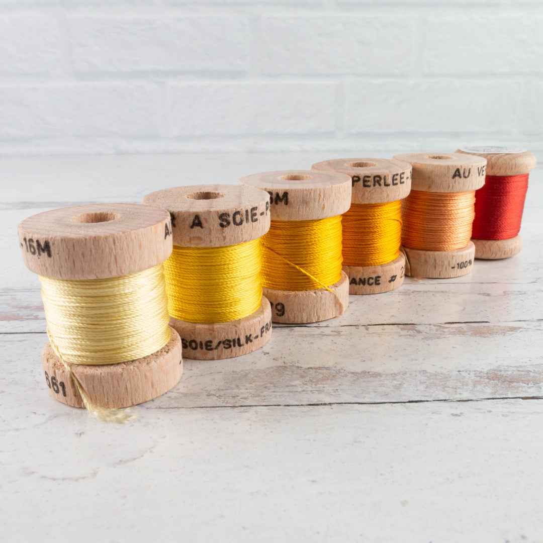 Soie Perlée Silk Perle Thread Set - Yellows