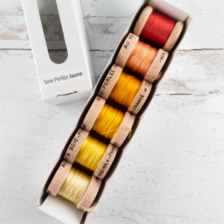 Soie Perlée Silk Perle Thread Set - Yellows