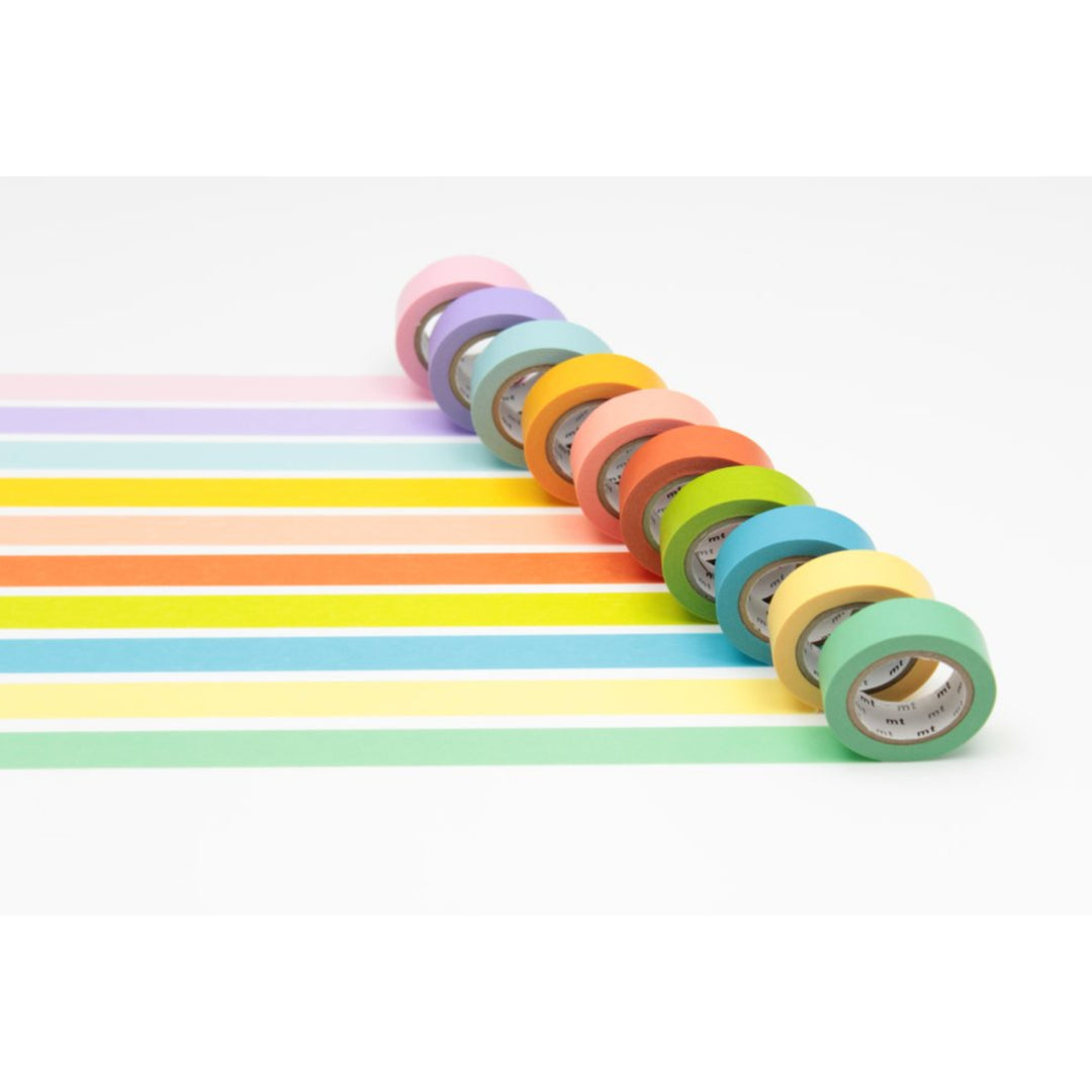 10 Solid Colors Japanese Washi Tape Set