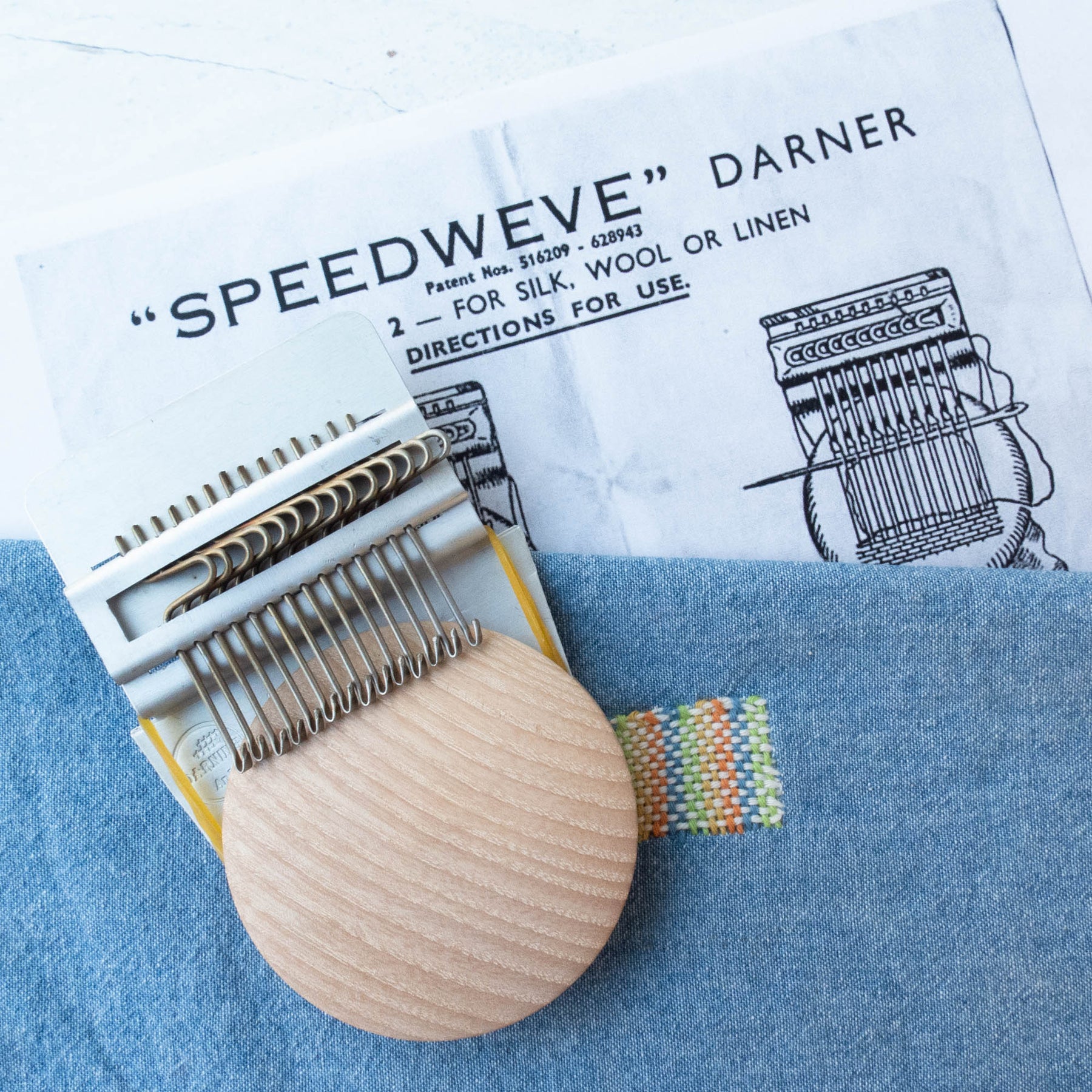 Hands DIY Darning Loom Speedweve Type Weave Tool 14 Hooks
