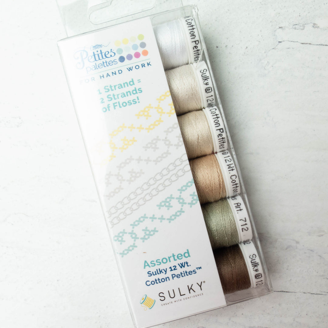 Sulky 12 wt Cotton Petites Thread - Neutrals Palette