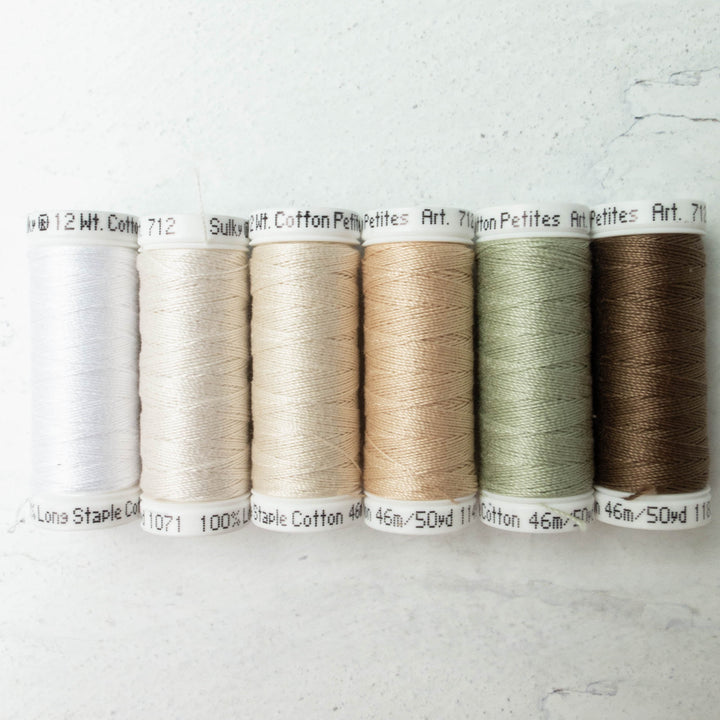 Sulky 12 wt Cotton Petites Thread - Neutrals Palette