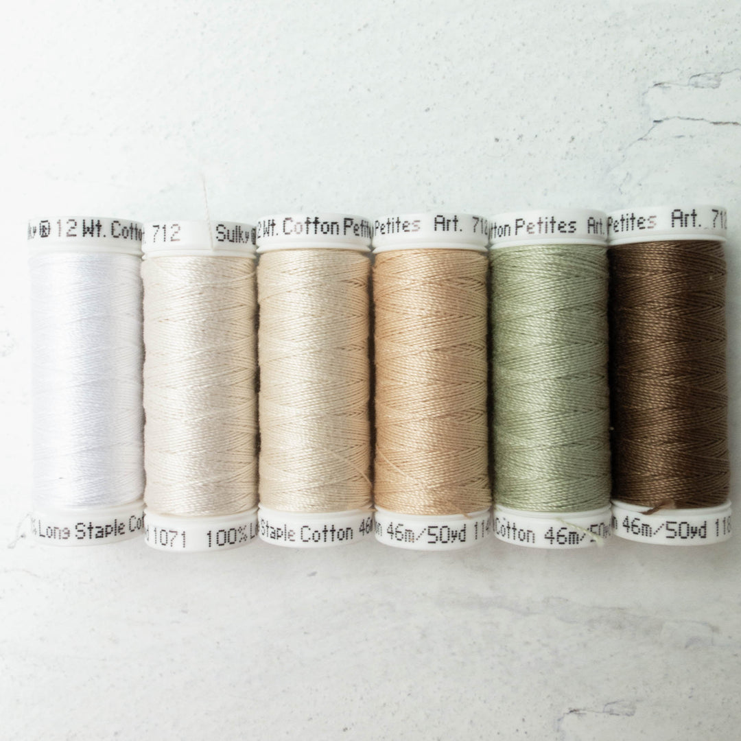 Sulky 12 wt Cotton Petites Thread - Neutrals Palette