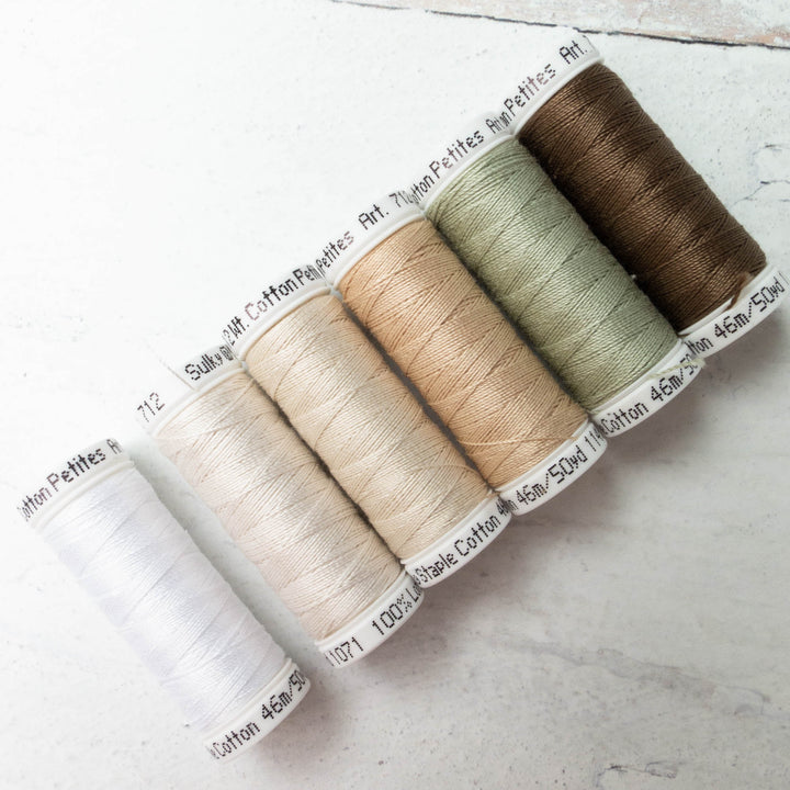 Sulky 12 wt Cotton Petites Thread - Neutrals Palette