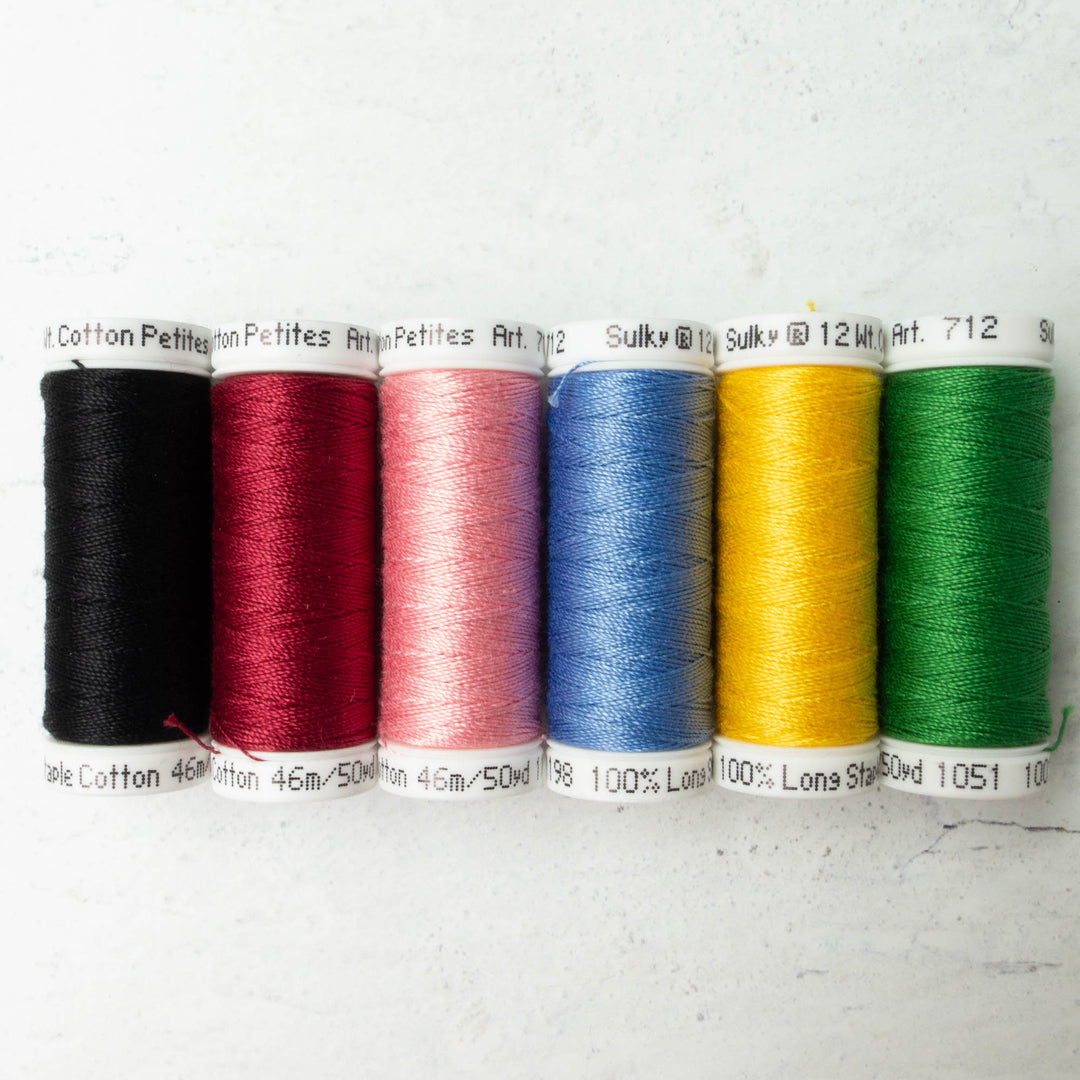 Sulky 12 wt Cotton Petites Thread - Best Sellers Palette
