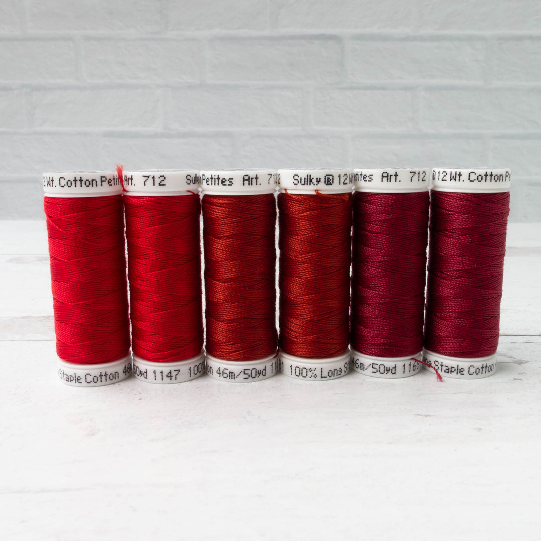 Sulky 12 wt Cotton Petites Thread - Redwork Palette