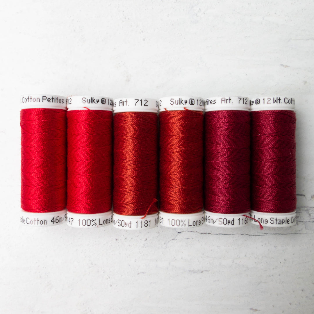 Sulky 12 wt Cotton Petites Thread - Redwork Palette