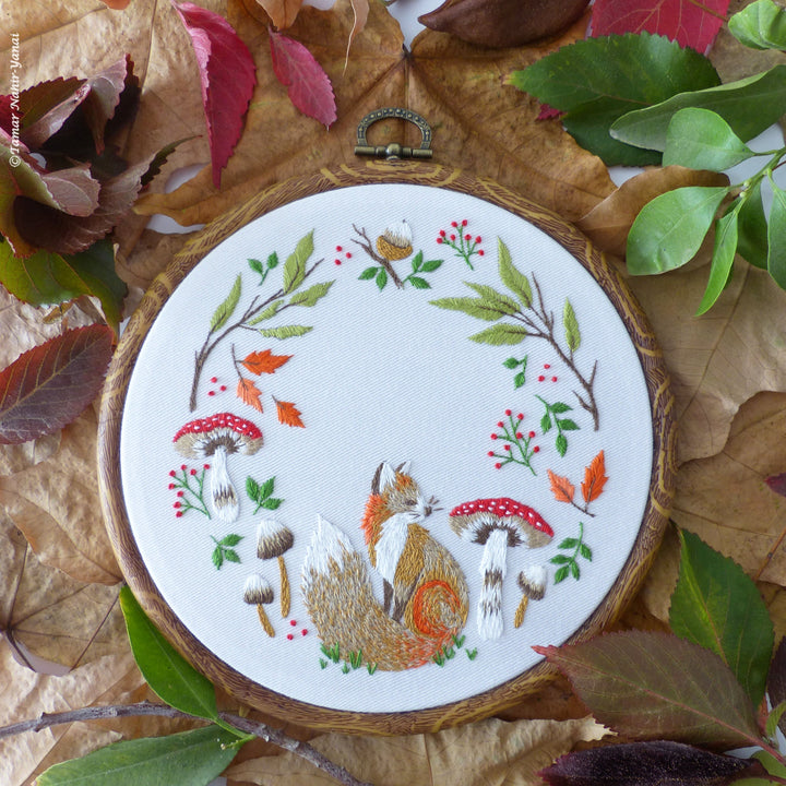 Autumn Fox Embroidery Kit