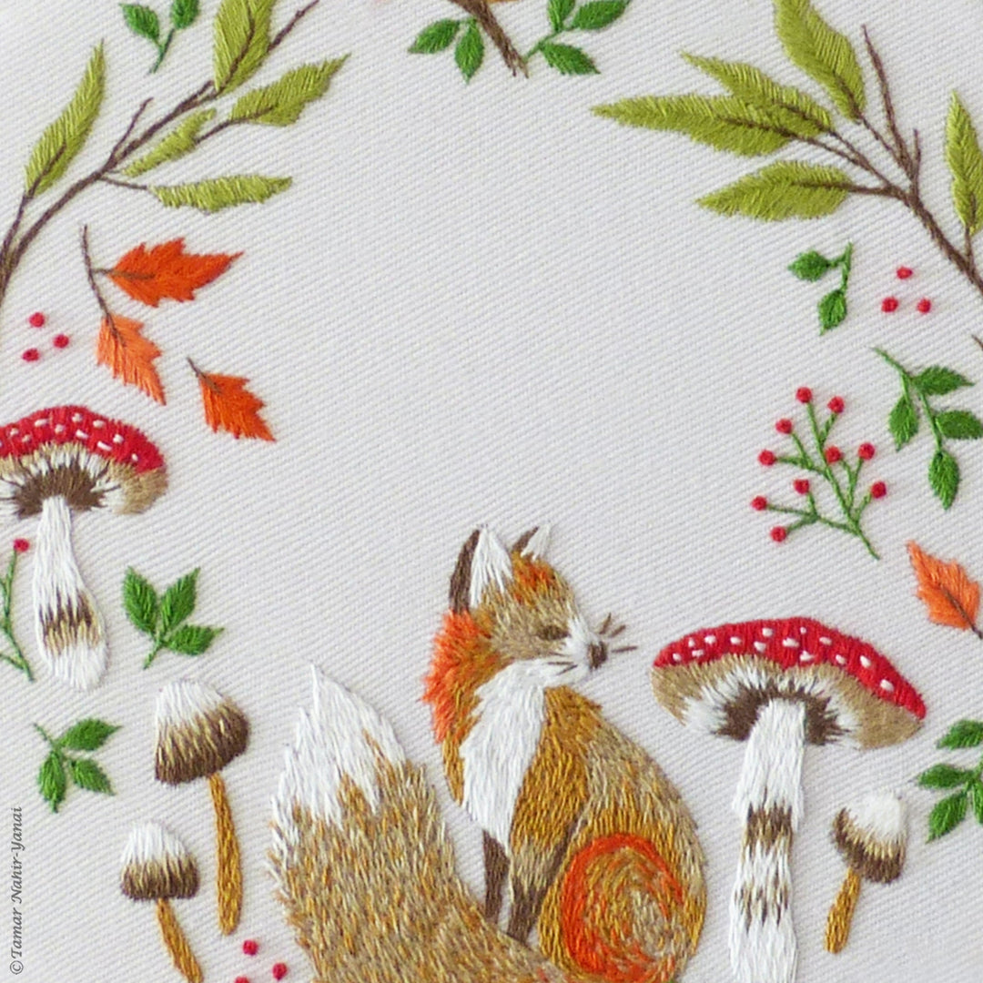 Autumn Fox Embroidery Kit