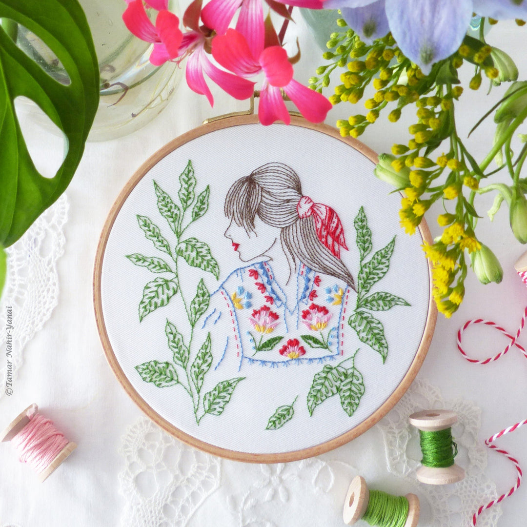 Folklore Lady Embroidery Kit