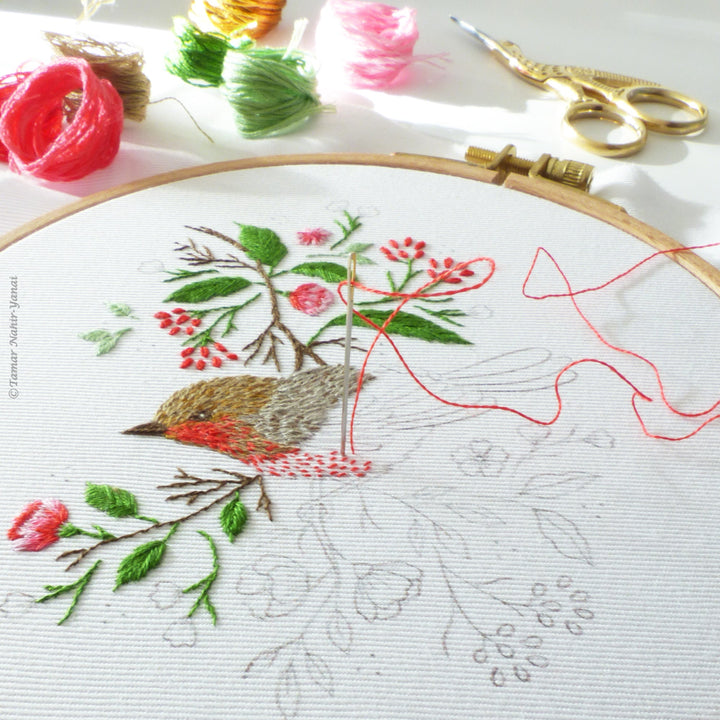 Christmas Robin Embroidery Kit