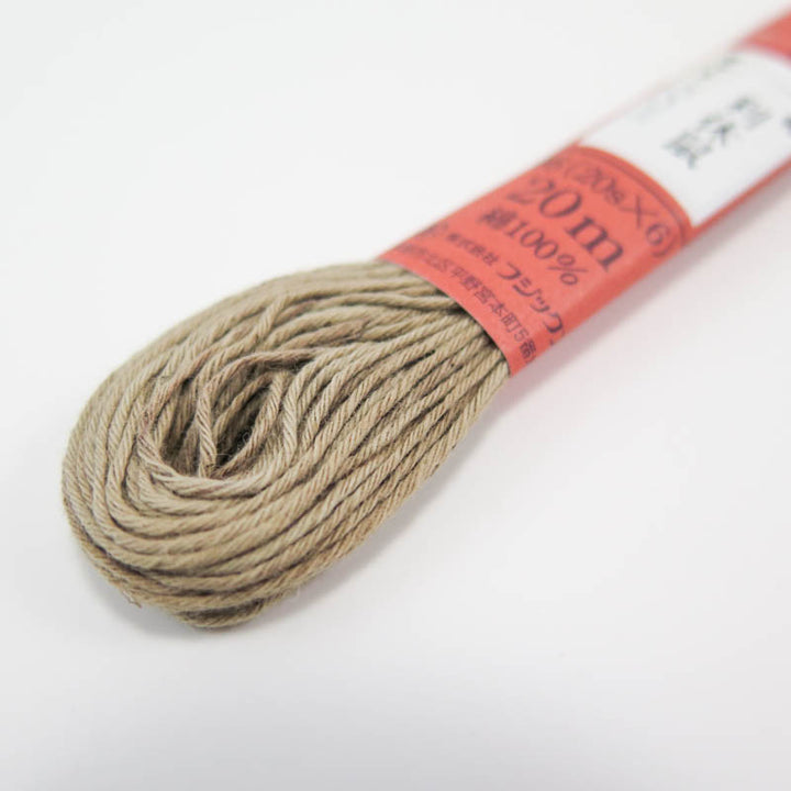 Hand Dyed Thread | Fujix Persimmon Tannin Dyed Floss in Celadon Gray Floss - Snuggly Monkey