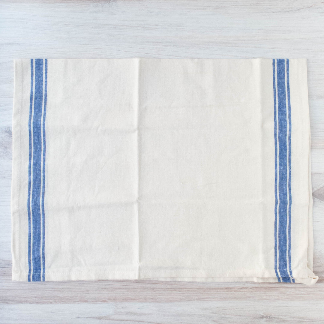 Vintage Inspired Kitchen Towels -Blue Stripes – Snuggly Monkey