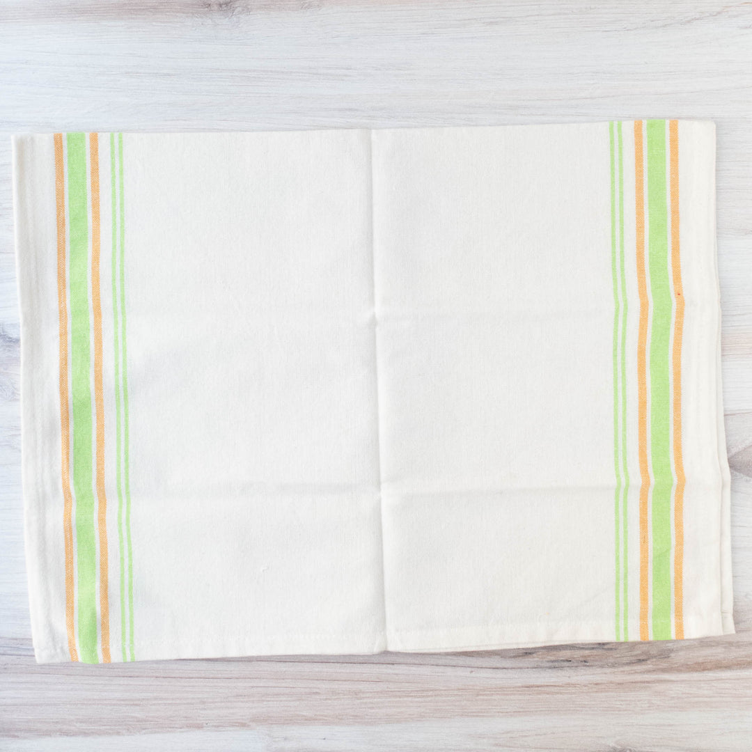 Vintage Inspired Kitchen Towels - Green & Yellow