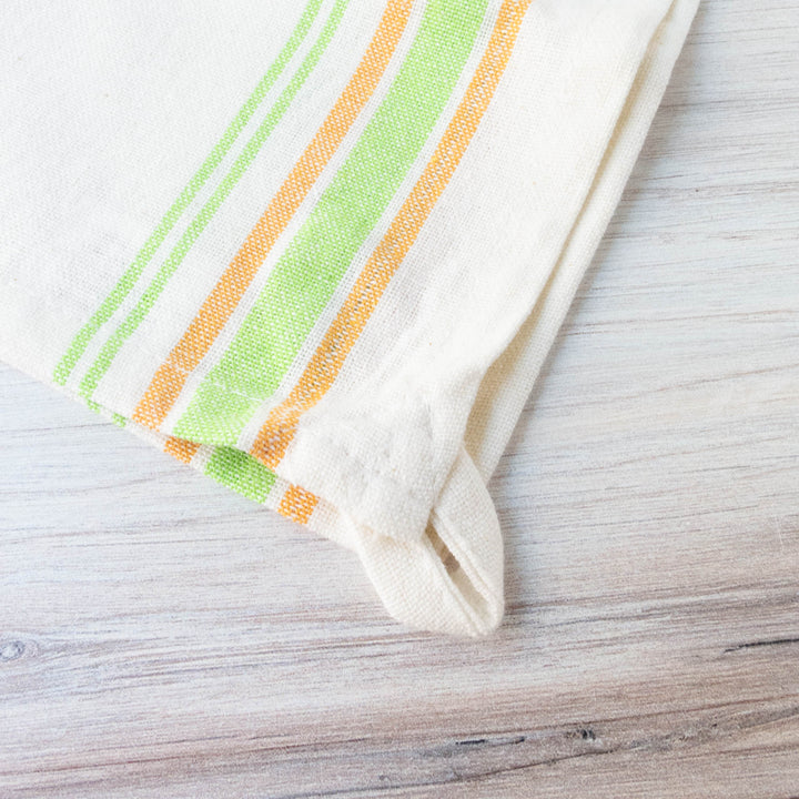 Vintage Inspired Kitchen Towels - Green & Yellow