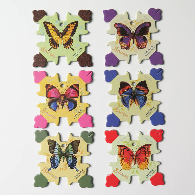 Maison Sajou Floss Bobbins - Butterflies Floss Organizer - Snuggly Monkey