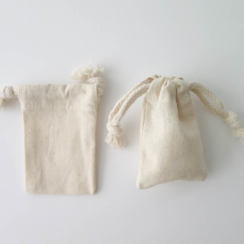 Extra Small Blank Muslin Pouches Bags - Snuggly Monkey