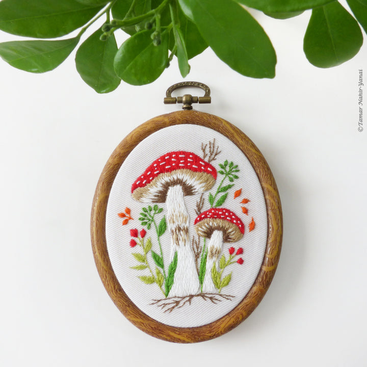 Tiny Mushrooms Embroidery Kit