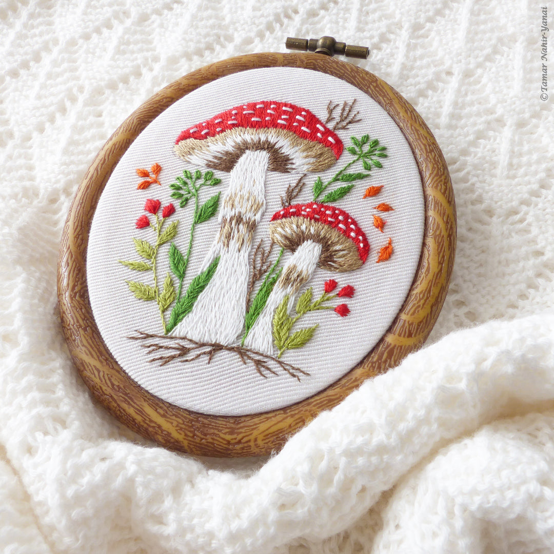 Tiny Mushrooms Embroidery Kit – Snuggly Monkey