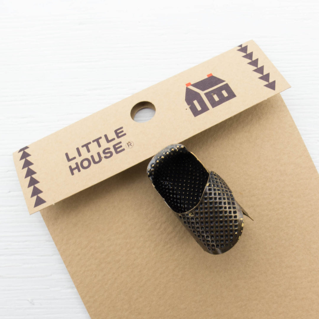 Little House Leather Thimble — Black